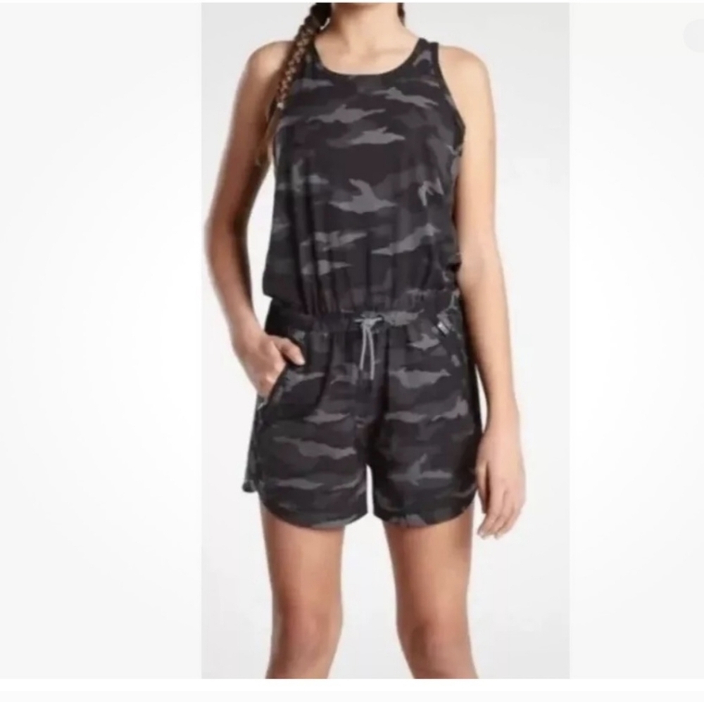 Athleta Girl On The Go Camo Romper Xxl(16)